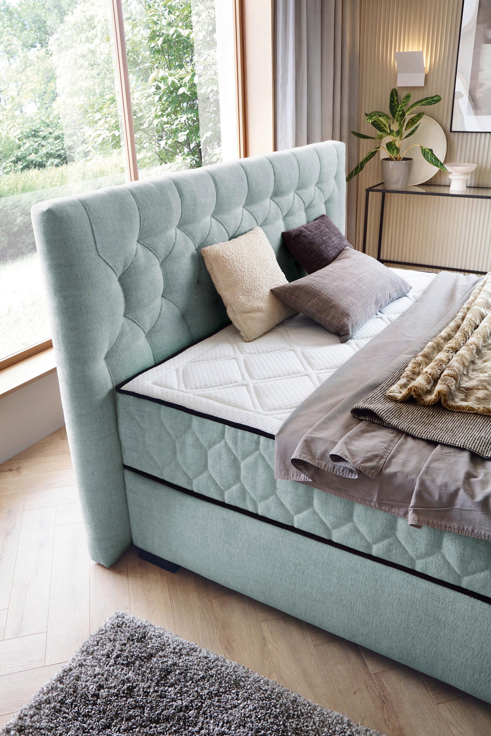 Boxspring Krevet Prestige - tirkizna, Moderno, plastika (180/200cm) - Premium Living