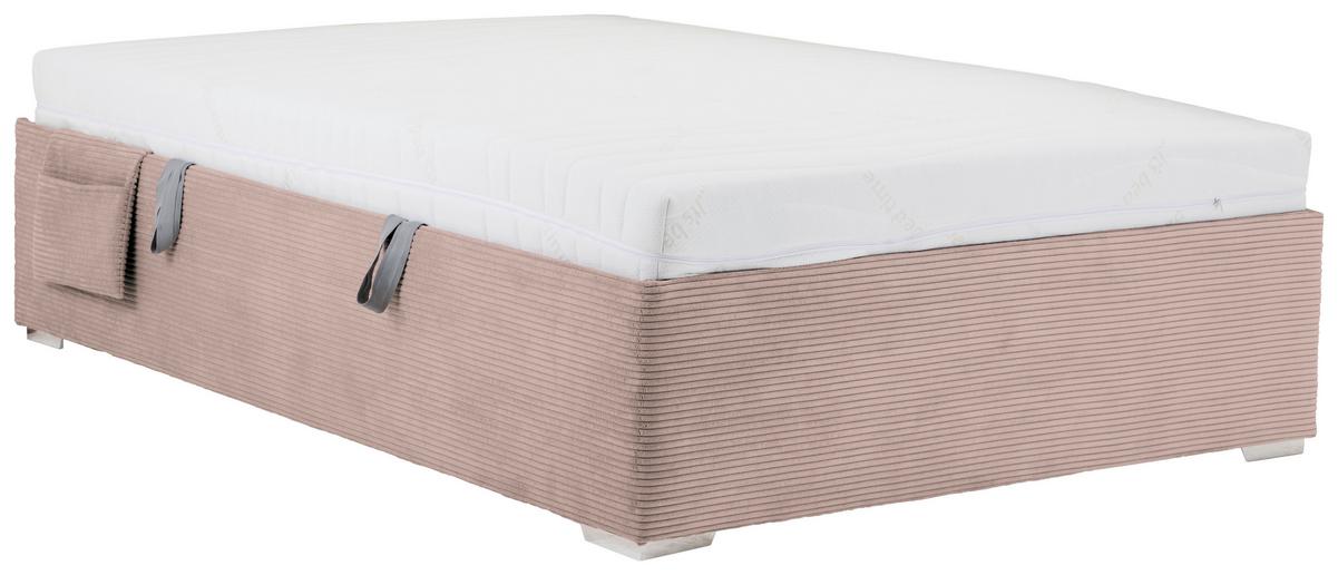 Bett Remi Pink ca. 140x200cm - Chromfarben/Pink, KONVENTIONELL, Holz/Kunststoff (140/200cm) - Mömax