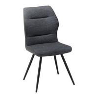 KRZESŁO EVA - ciemnoszary/czarny, Modern, metal/drewno (49/91/59cm) - Bessagi Home