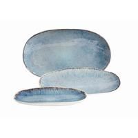 SERVIERPLATTEN-SET 931918 BLAU POSTSICHER - Blau, Basics, Keramik - Mäser