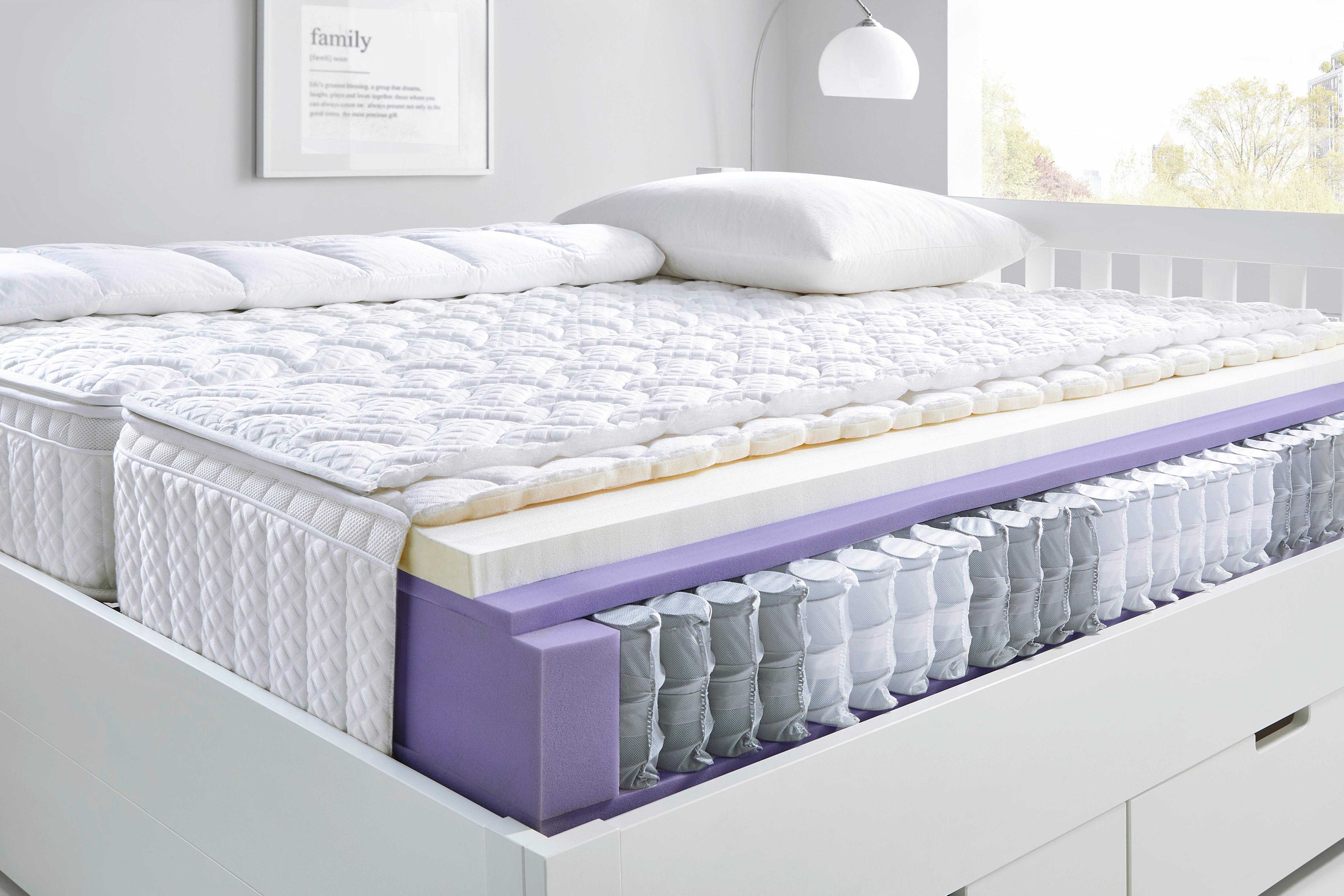 matelas à ressorts ensachés Secret H4 ca. 140x200cm - Weiss, Textil (140/200cm) - Premium Living