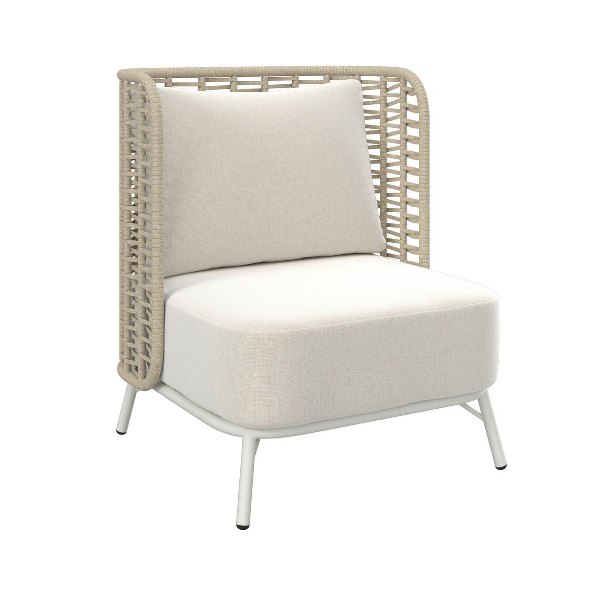 Scaun set Iska - alb/crem, Modern, metal/textil (76/91/73cm) - Bessagi Garden