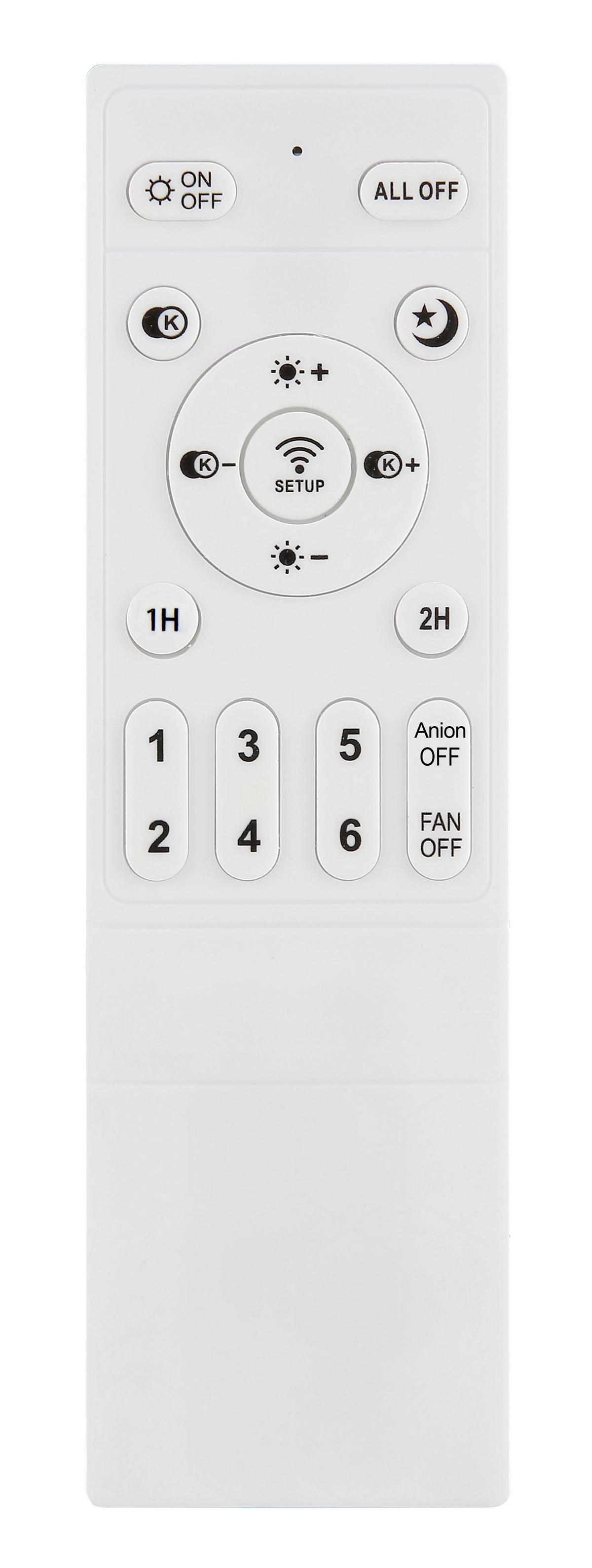 DECKENVENTILATOR 03664 SHELLY - Klar/Weiss, Design, Kunststoff/Metall (50/21cm) - Globo