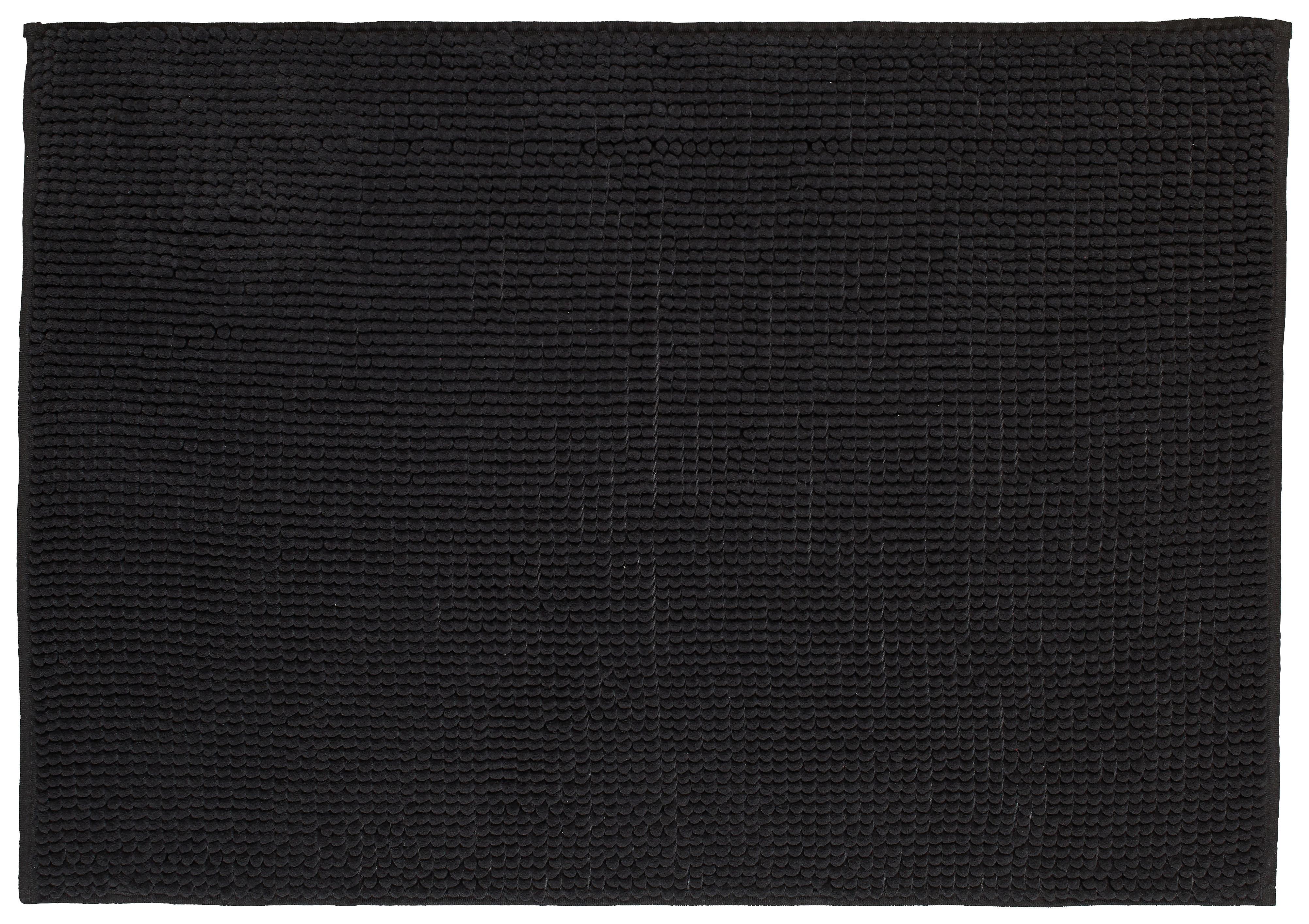 Fürdőszobaszőnyeg Nelly 60/90cm - fekete, textil (60/90cm) - Modern Living