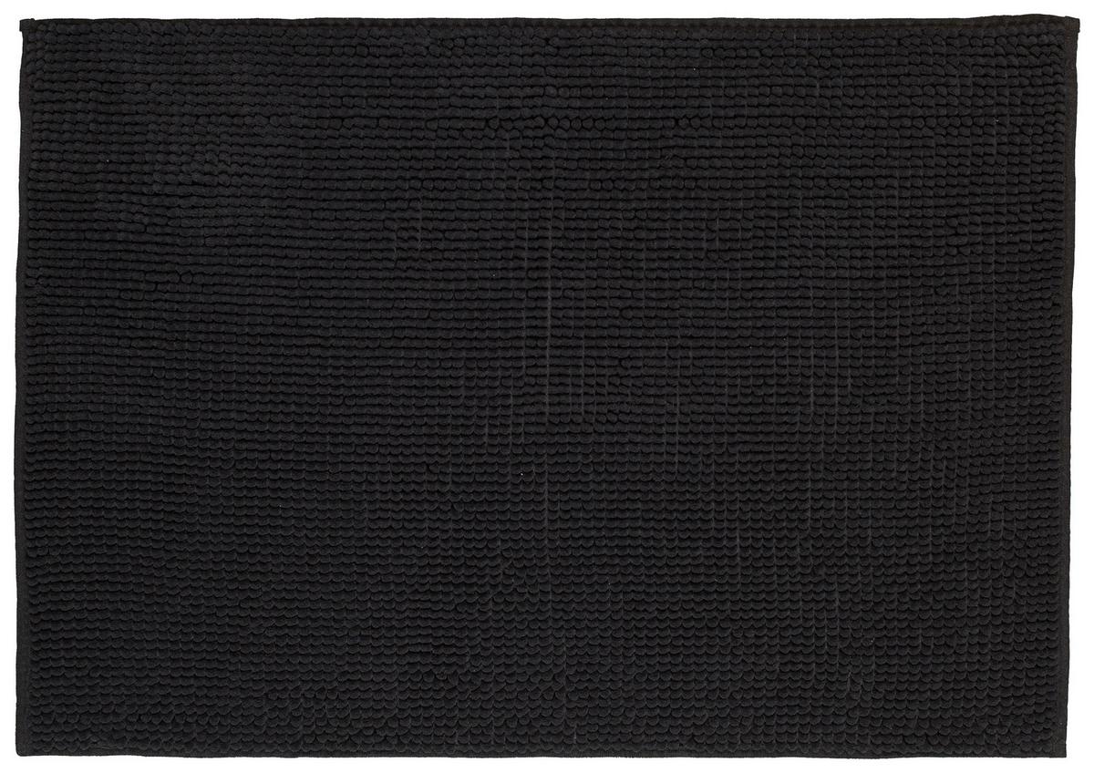 Fürdőszobaszőnyeg Nelly 60/90cm - fekete, textil (60/90cm) - Modern Living