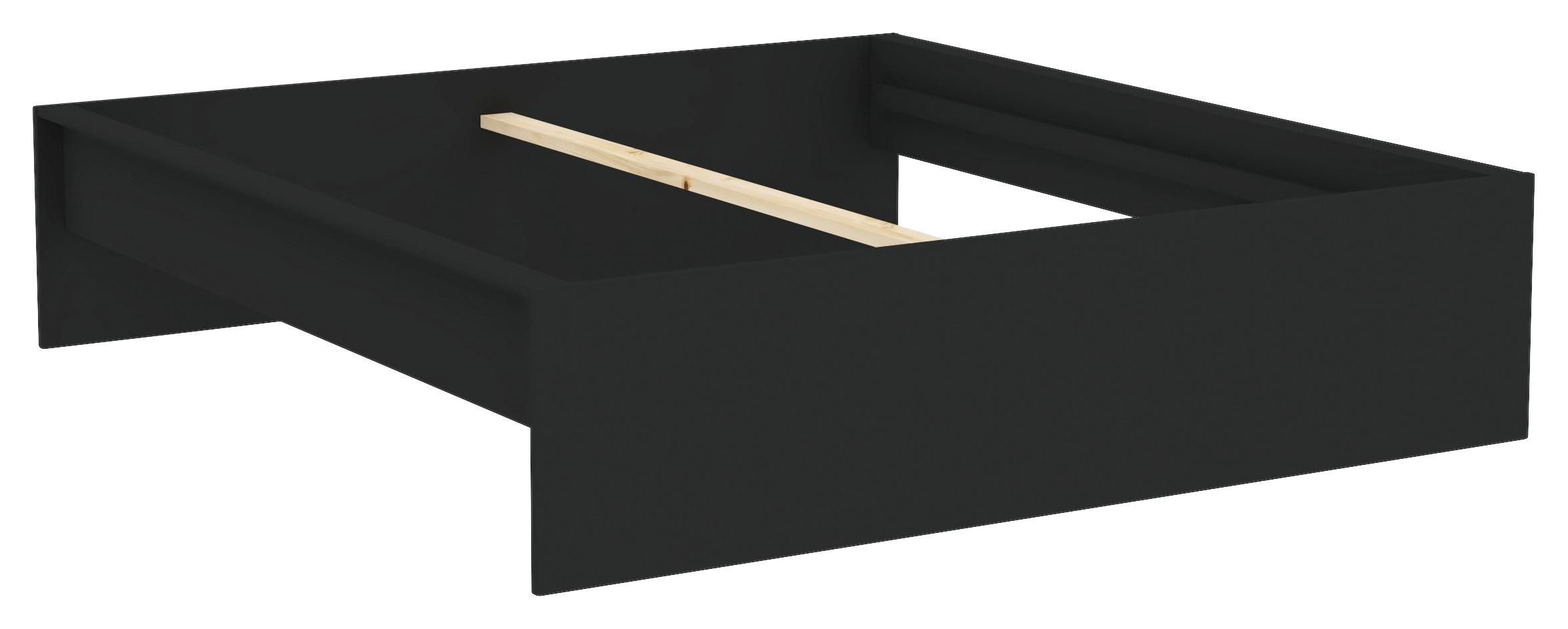 Posteljni Okvir Unit 180 - antracit, Konvencionalno, leseni material (180/200cm) - Based