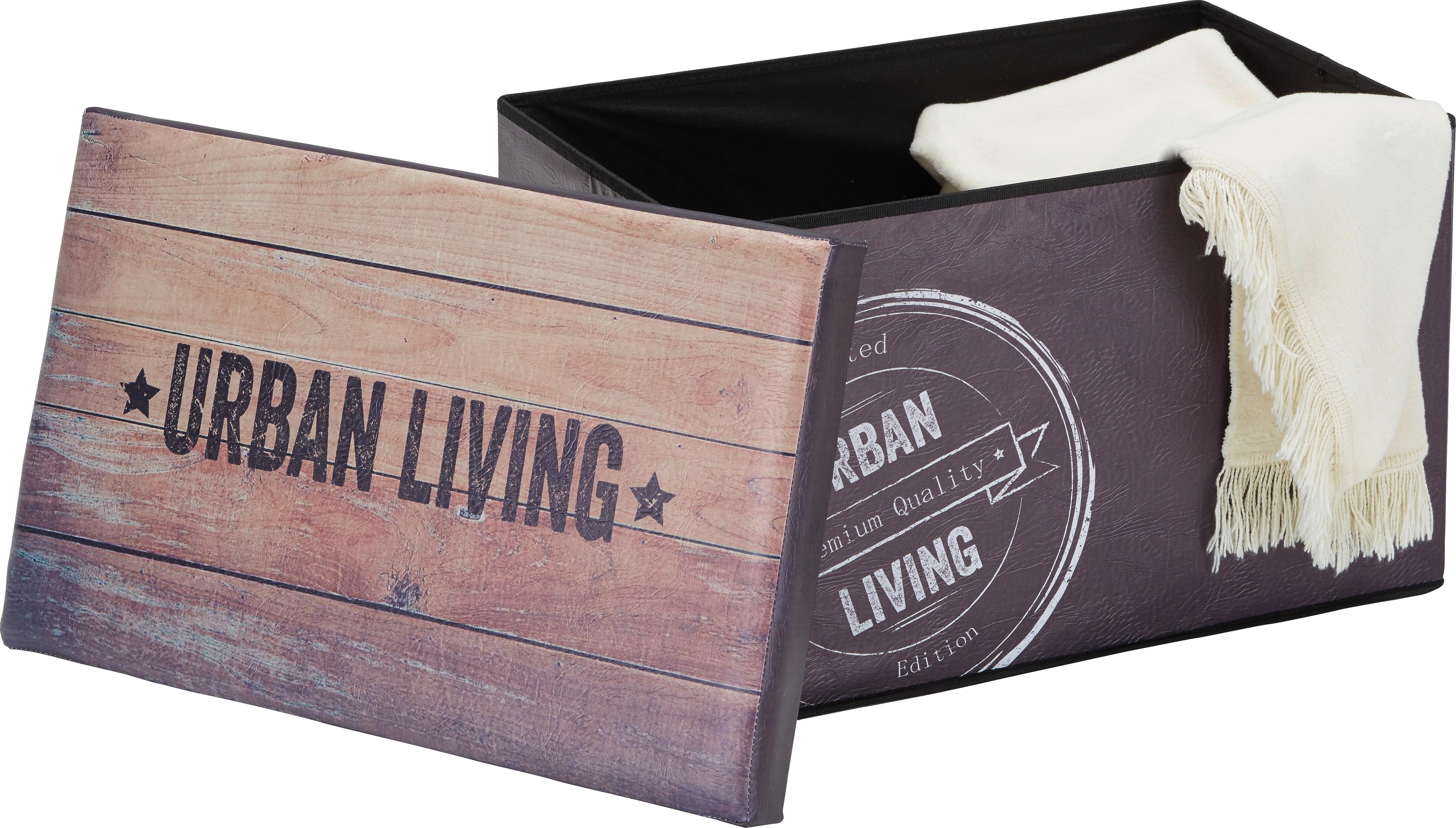 Zaboj Za Sedenje Urban Vintage -Sb- - temno rjava, Moderno (65/40/40cm) - Modern Living