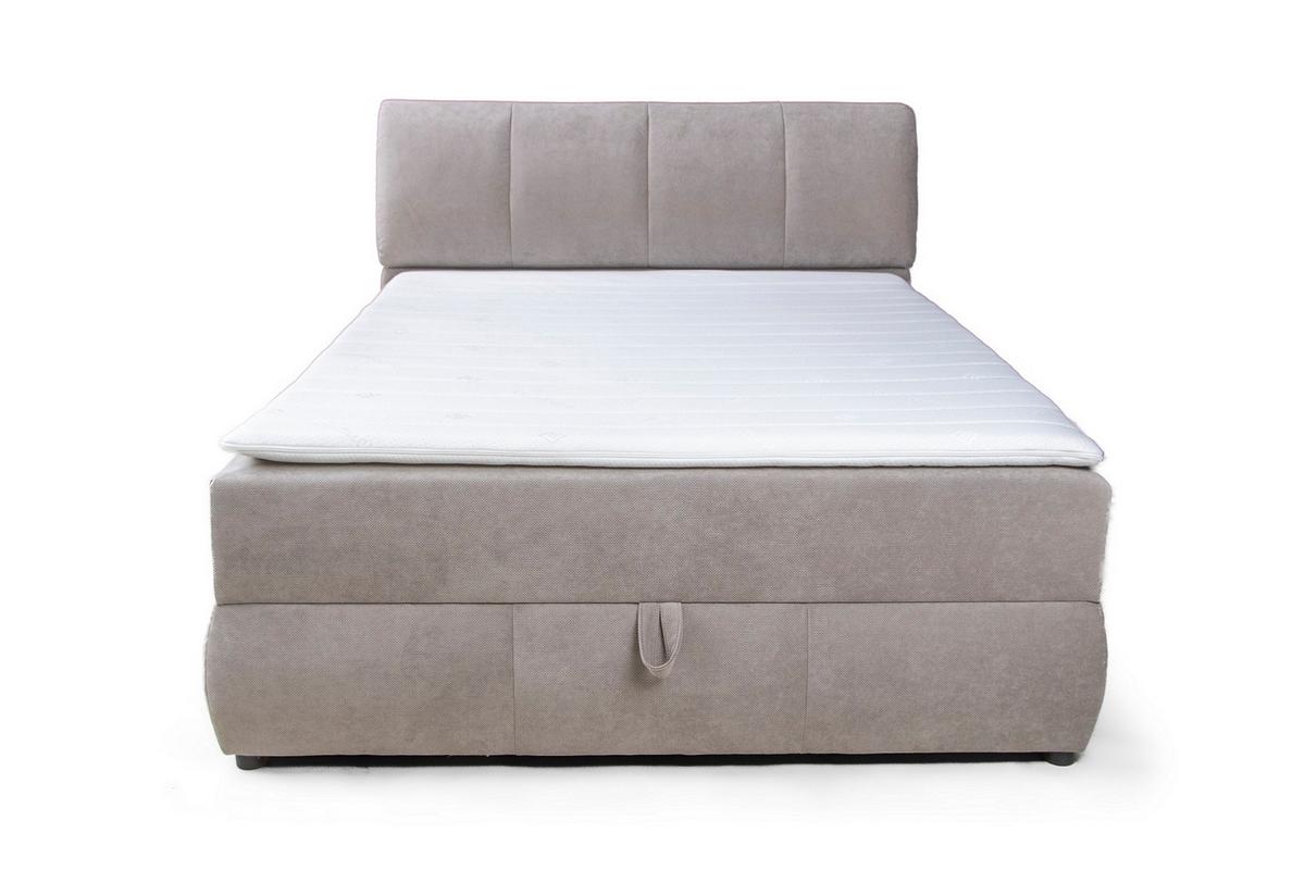 Box Ágy Cooper - szürkésbarna, Konventionell, faalapú anyag/textil (140/200cm)