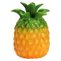 Vase Ananas aus Keramik Grün/Orange - Orange/Grün, Basics, Keramik (15/21/15cm)
