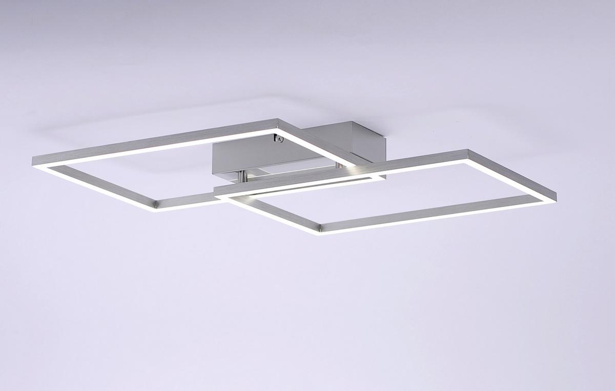 LED-Deckenleuchte Iven max. 35 Watt - Nickelfarben, Design, Kunststoff/Metall (50,4/42/7cm)