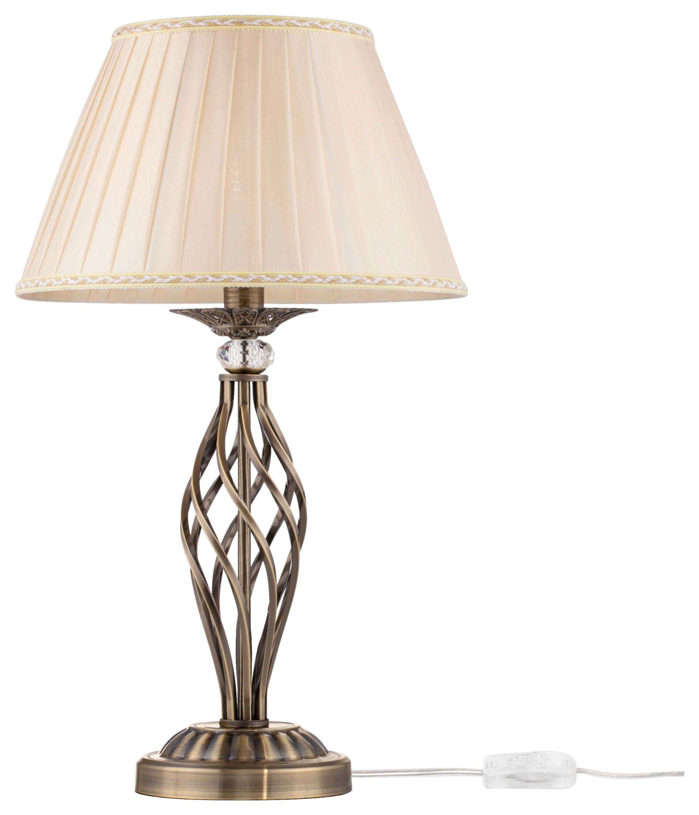 Tischleuchte Grace Messingfarben max. 40 Watt - Messingfarben, Basics, Glas/Textil (32/55cm) - MAYTONI