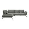 Wohnlandschaft Trendy Dunkelgrau - Dunkelgrau/Schwarz, MODERN, Holzwerkstoff/Textil (250/93/310cm) - Premium Living