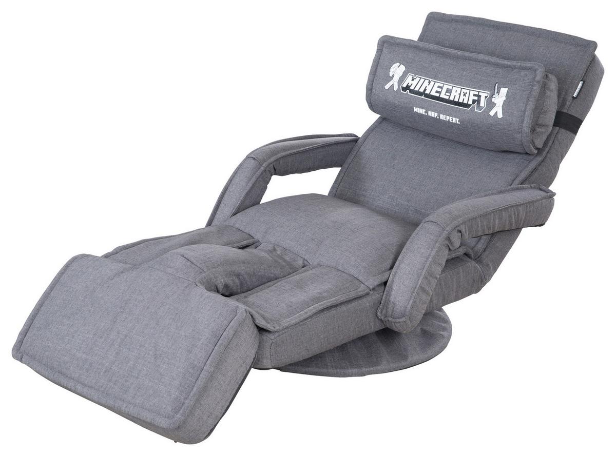 Loungesessel Minecraft ca. 62x80x60 cm Grau - Grau, MODERN, Textil/Metall (62/80/60cm) - Minecraft