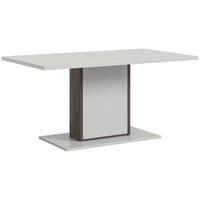 Esstisch Falcona Eiche dunkel /Grau ca. 160x77x60 cm - Dunkelbraun/Weiß, Design, Holzwerkstoff (160/90/77cm) - MID.YOU