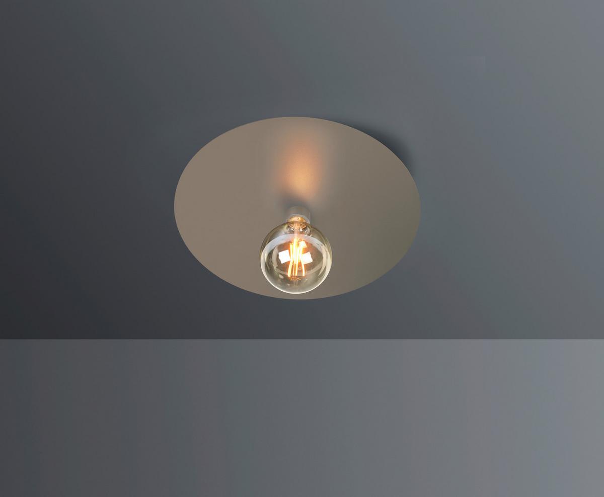 LAMPA SUFITOWA 18680299 CHIO - taupe, Basics, metal (34/6,5cm) - BOPP