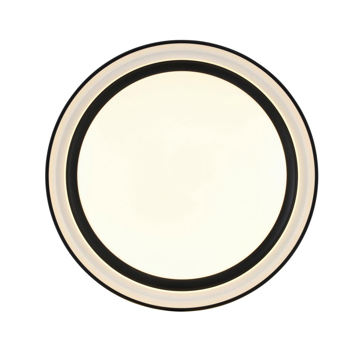 Led Mennyezeti Lámpa Huny - fekete/fehér, Modern, műanyag/fém (65/9cm) - Mömax