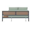 ENSEMBLE LOUNGE CHIARA - vert clair/couleur naturelle, MODERN, métal/matière synthétique (164/68/94cm) - Bessagi Garden
