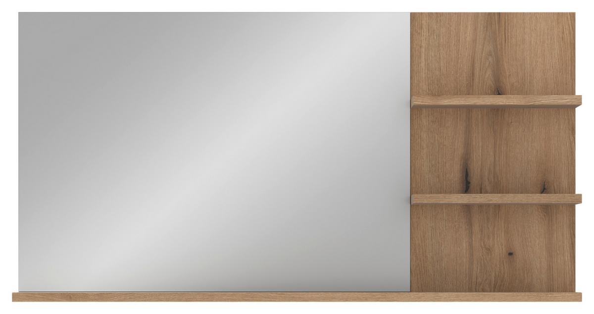 Kopalniško Ogledalo Cotia Cotll 2 - barve hrasta/antracit, Moderno, steklo/leseni material (135/70/20cm) - James Wood