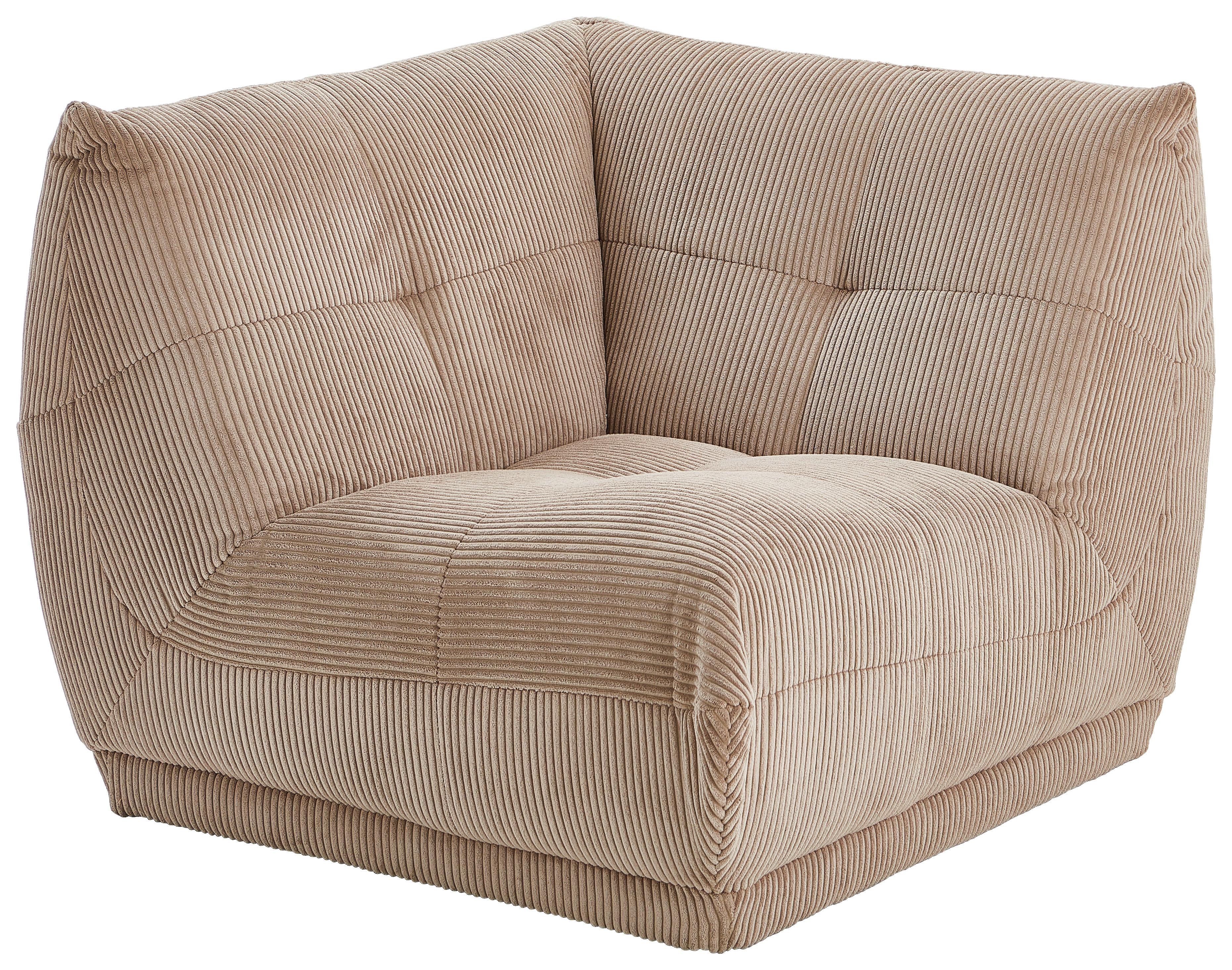 Modul Sofa Giselle Ecke Taupe - Taupe, Trend, Textil (105/80/105cm) - Livetastic