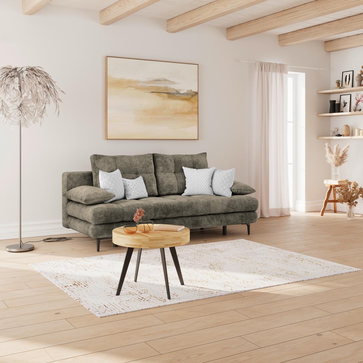 Trosjed Perla - mokka/crna, Konvencionalno, tekstil/metal (203/94/96cm)