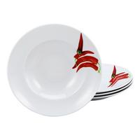 Set Krožnikov Za Testenine Chili, 4-Delni - večbarvno, Konvencionalno, keramika (29,5cm) - Creatable