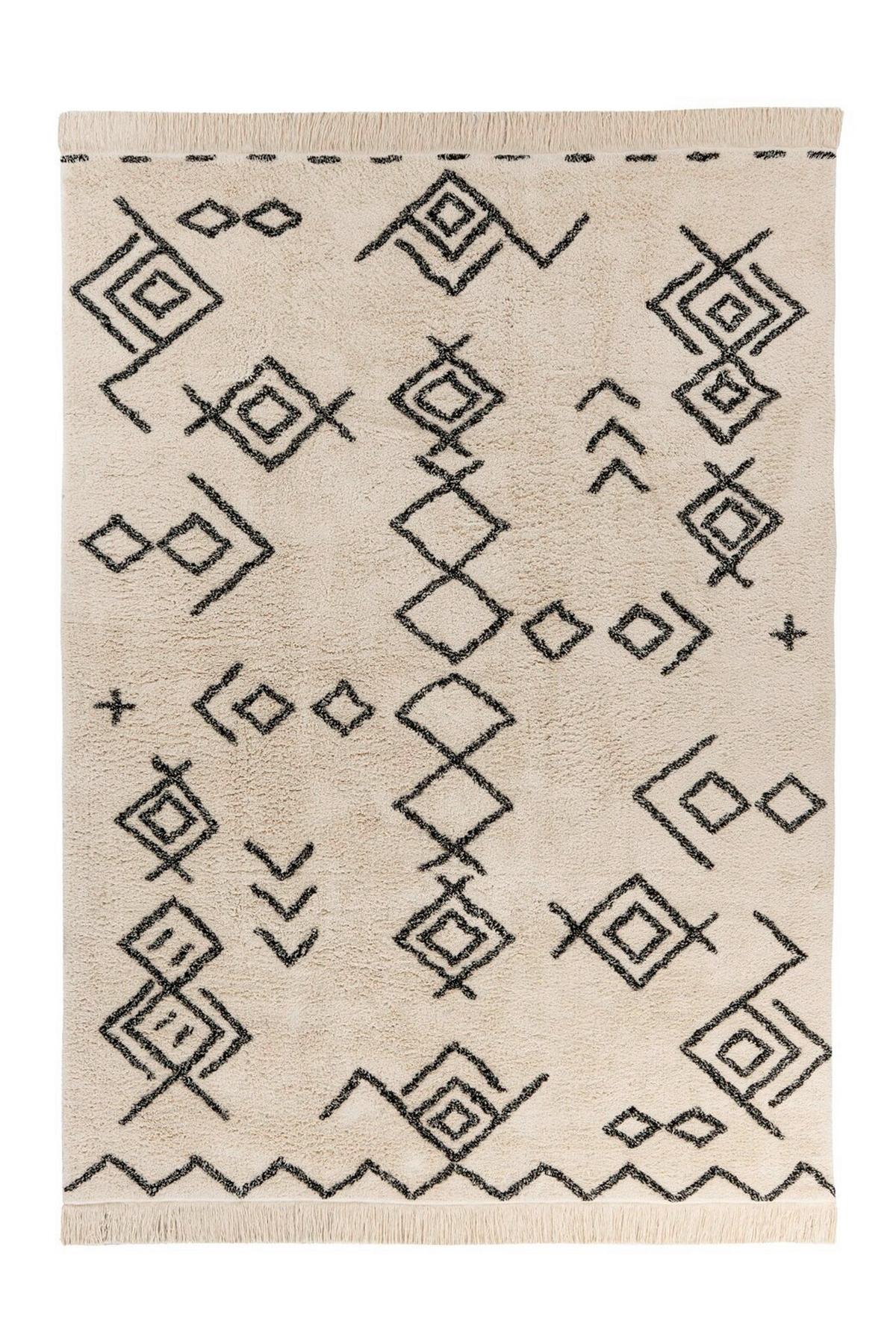 TEPPICH MYLEN 325 CREME / SCHWARZ - Creme/Schwarz, Konventionell, Textil (160/230cm) - Kayoom