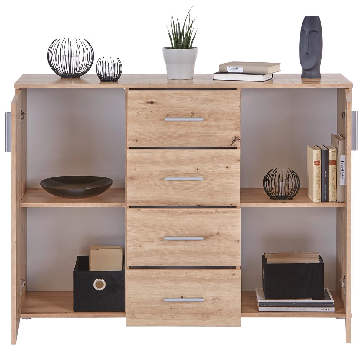 Comodă Ina - stejar Artisan, Modern, material pe bază de lemn (132/94,8/38,3cm) - Modern Living