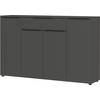 Sideboard Ribera in Graphitfarben - Graphitfarben/Schwarz, Modern, Holzwerkstoff/Kunststoff (160/101/40cm) - Premium Living