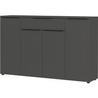 Sideboard Ribera in Graphitfarben - Graphitfarben/Schwarz, MODERN, Holzwerkstoff/Kunststoff (160/101/40cm) - Premium Living