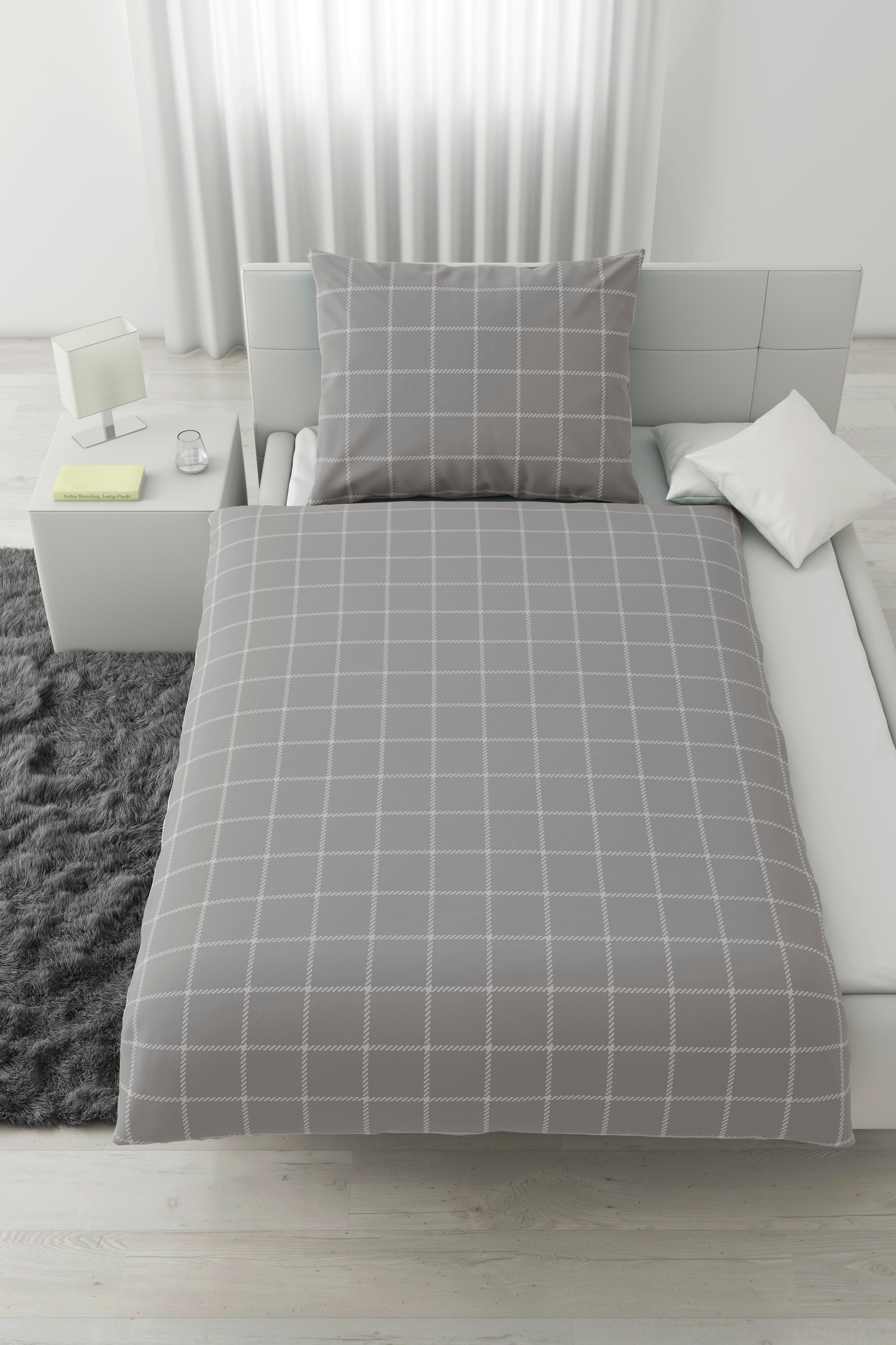 Ágyneműhuzat-garnitúra Karo Allover - világosszürke, Konventionell, textil (140/200cm) - Mömax
