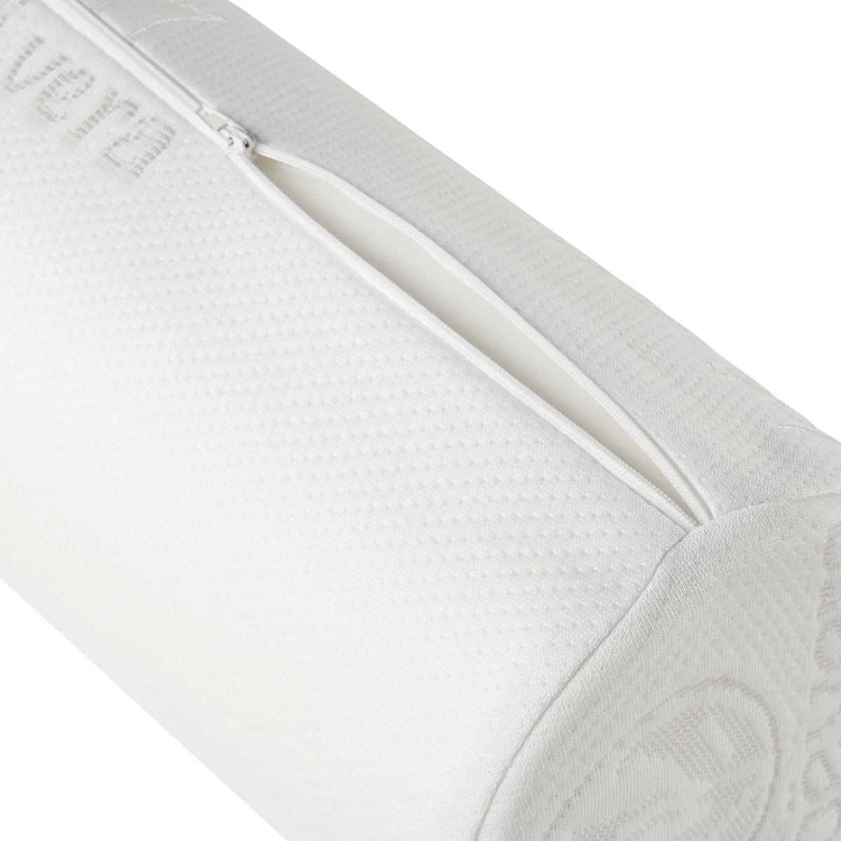 Nackenrolle Visco ca. 15x40cm - Weiß, Textil (15/40cm) - Nadana