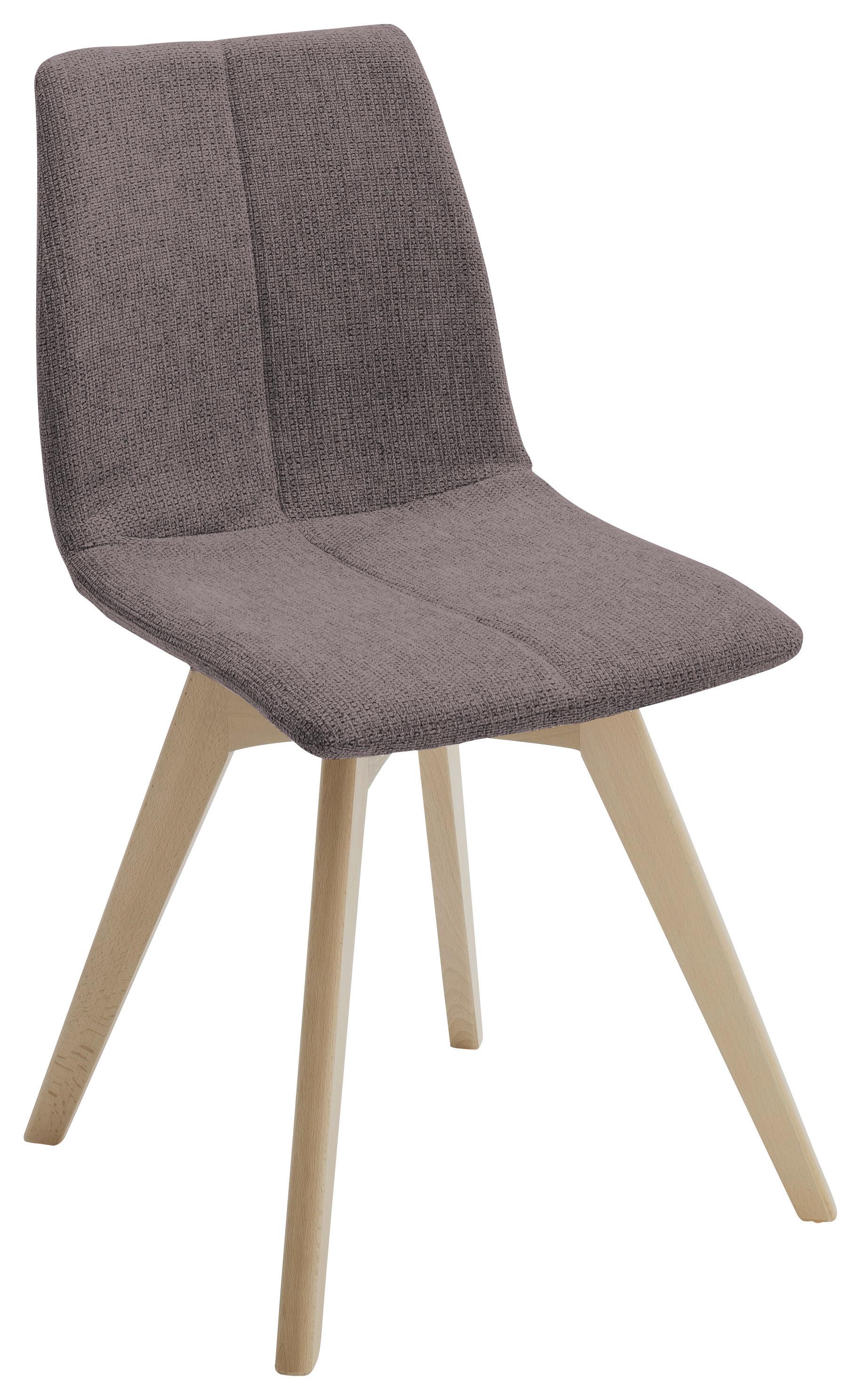 KRZESŁO SANNE - brązowy/kolor dębu sonoma, Konventionell, tkanina/drewno (47/87/52cm) - Carryhome