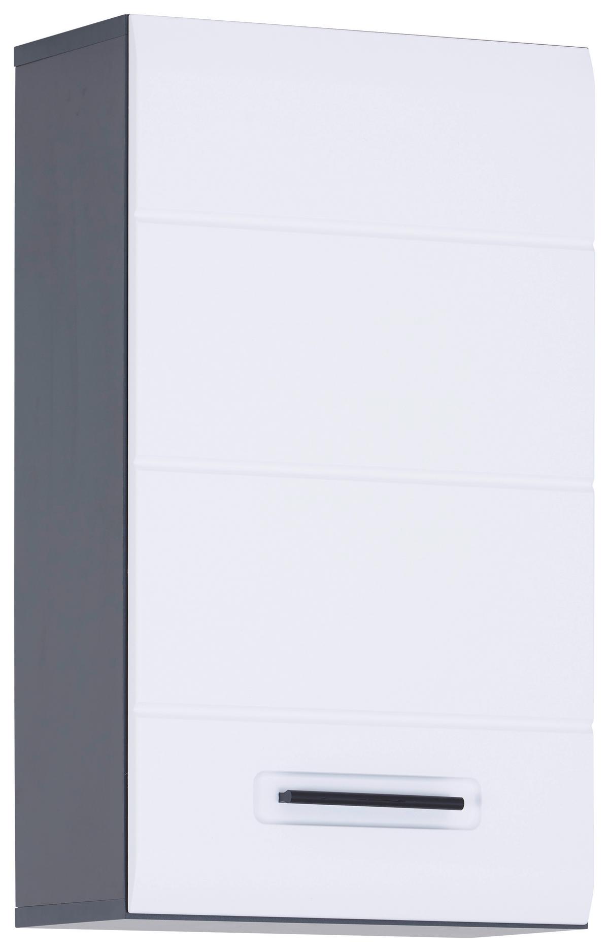 Viseča Omara Pearl New - bela/antracit, Konvencionalno, umetna masa/leseni material (40/70/22,6cm)