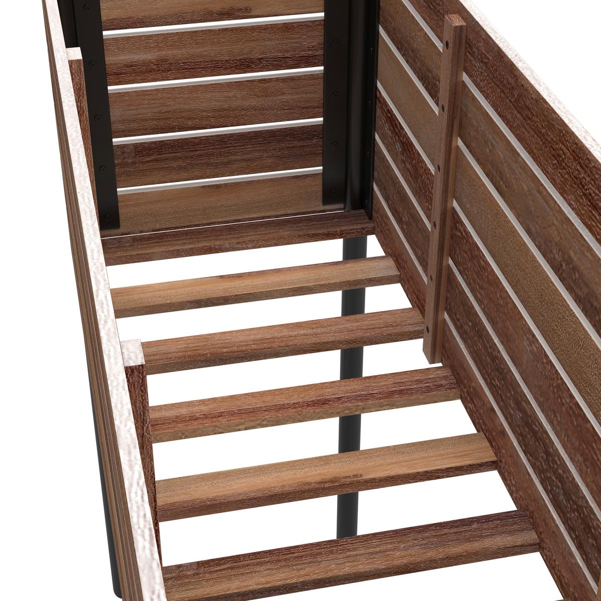 Hochbeet Marlo Echtholz massiv - Akaziefarben, MODERN, Holz/Kunststoff (81,5/75/28cm) - Bessagi Garden