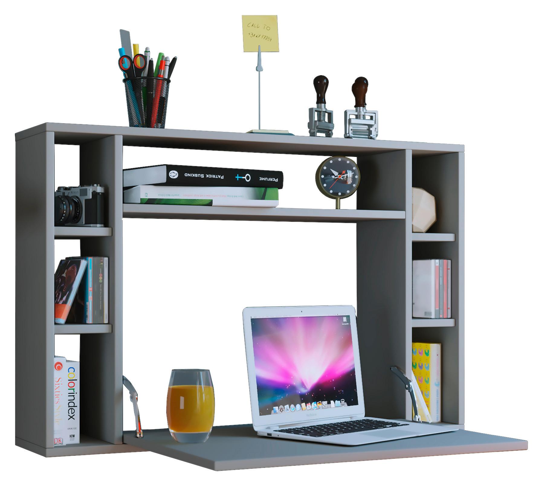 Miza Za Prenosni Računalnik Wandila, Siva - siva, Konvencionalno, leseni material (90/20/60cm) - MID.YOU