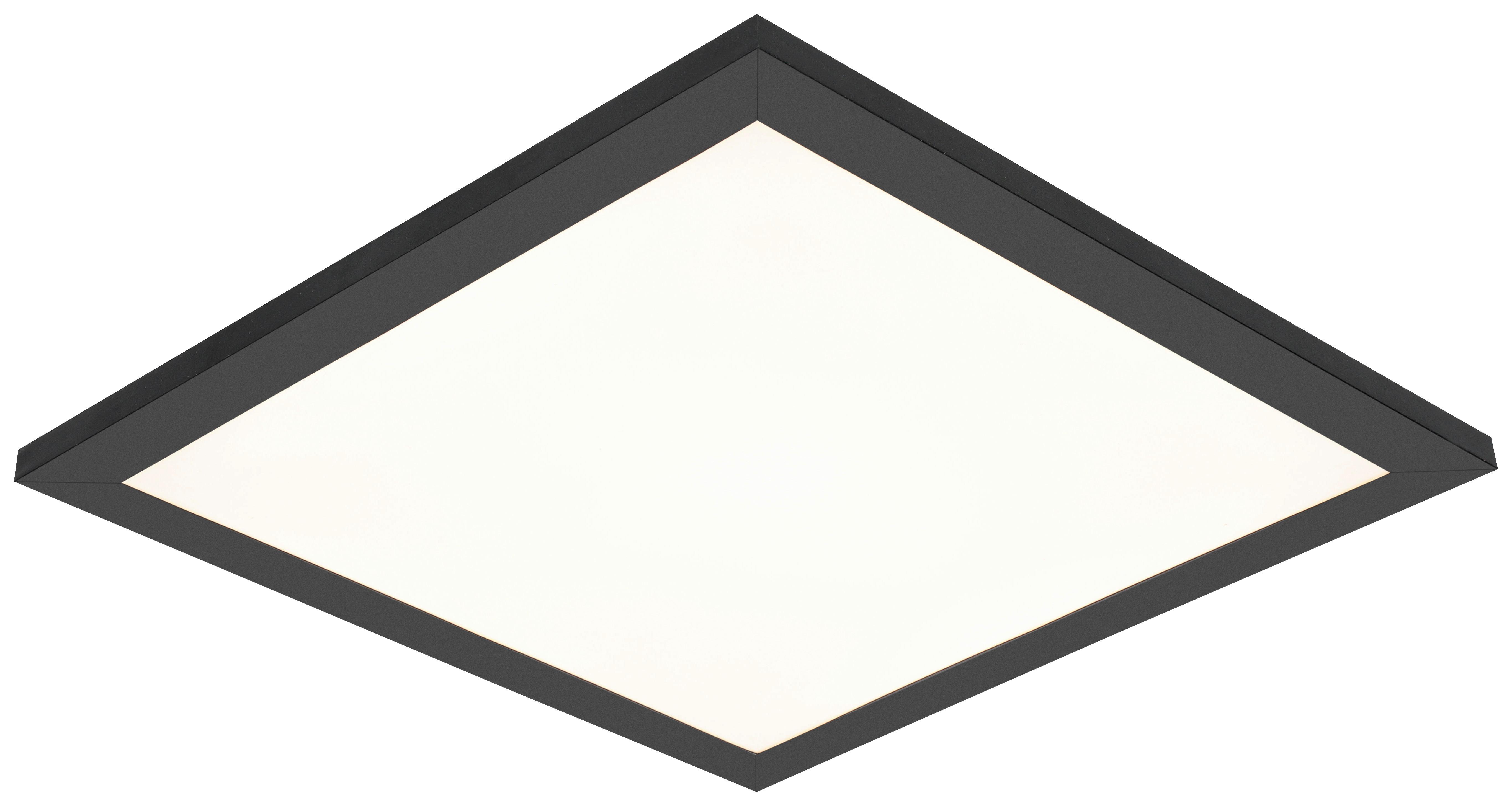 LED-Deckenleuchte Juo Schwarz/Weiß max. 12 Watt - Schwarz/Weiß, MODERN, Kunststoff/Metall (30/30/5,5cm) - Mömax