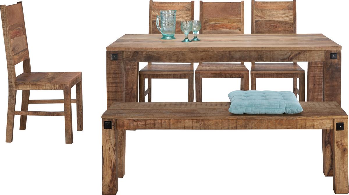 Stuhl in Naturfarben Massiv - Naturfarben, Lifestyle, Holz (45/100/52cm) - Zandiara