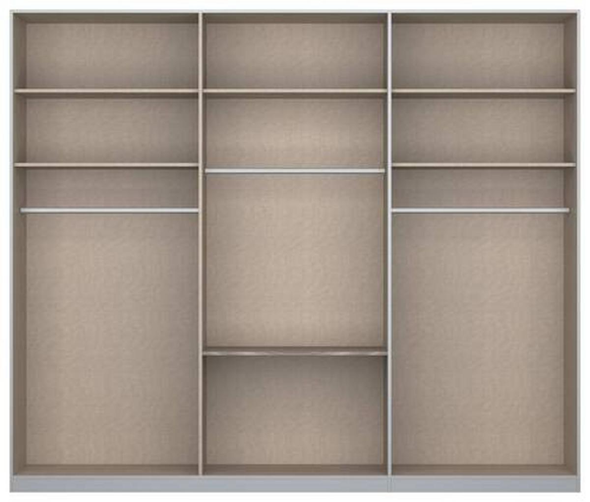 DULAP USI ROTATIVE ALABAMA - argintiu/gri, Modern, material pe bază de lemn (271/229/54cm) - Modern Living