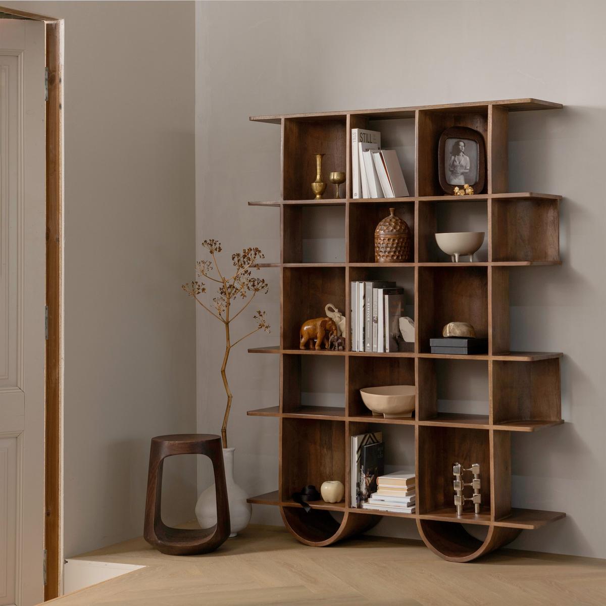 Regal Sinne Dunkelbraun - Dunkelbraun, Design, Holz (130/180/35cm) - Livetastic