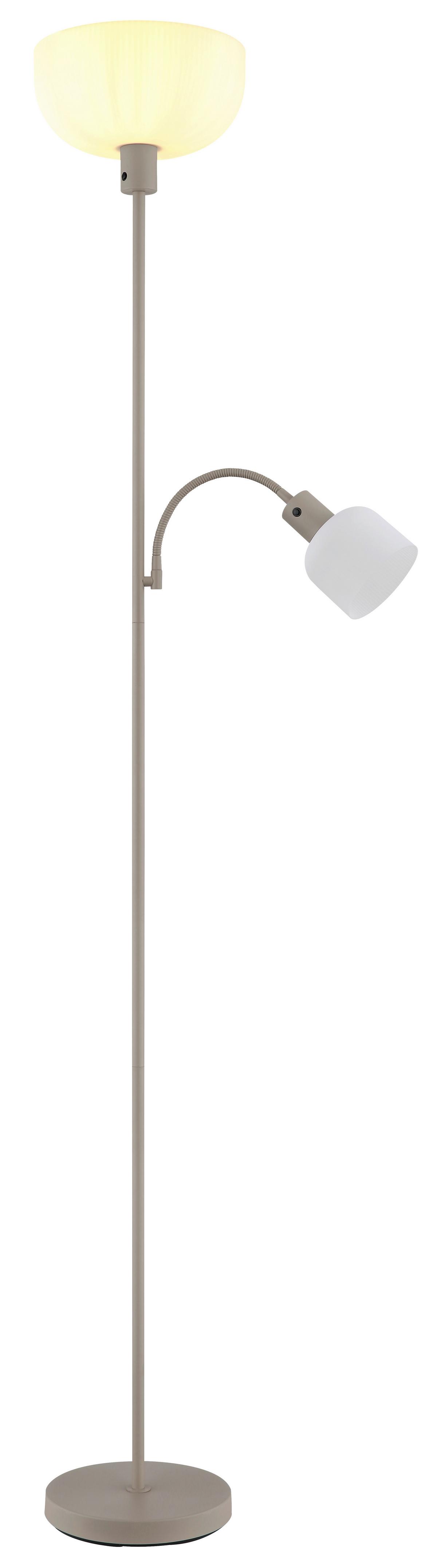 Podna Svjetiljka Hinton - bijela/boje pijeska, Design, metal/plastika (26/178,7cm) - Globo