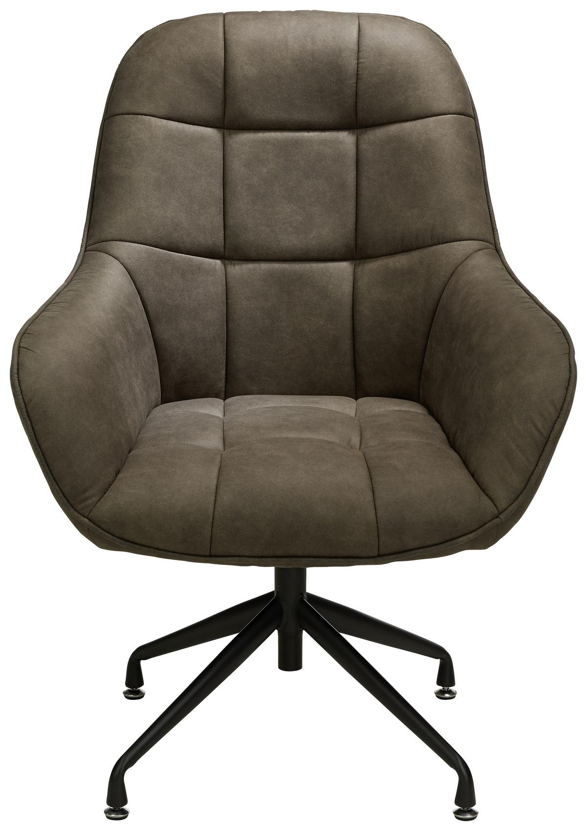 Sessel Eliaas in Braun/Schwarz - Schwarz/Braun, MODERN, Textil/Metall (73/100/75cm) - Mömax