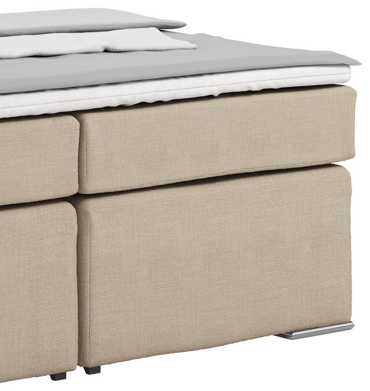 Boxspring Krevet Nero - boje kroma/krem, Konvencionalno, tekstil/metal (160/200cm) - Best Price
