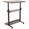 Pisalna Miza Workstation Ii, Črna, Hrast - črna/barva oreha, Basics, kovina/umetna masa (80/80x120/50cm) - MID.YOU