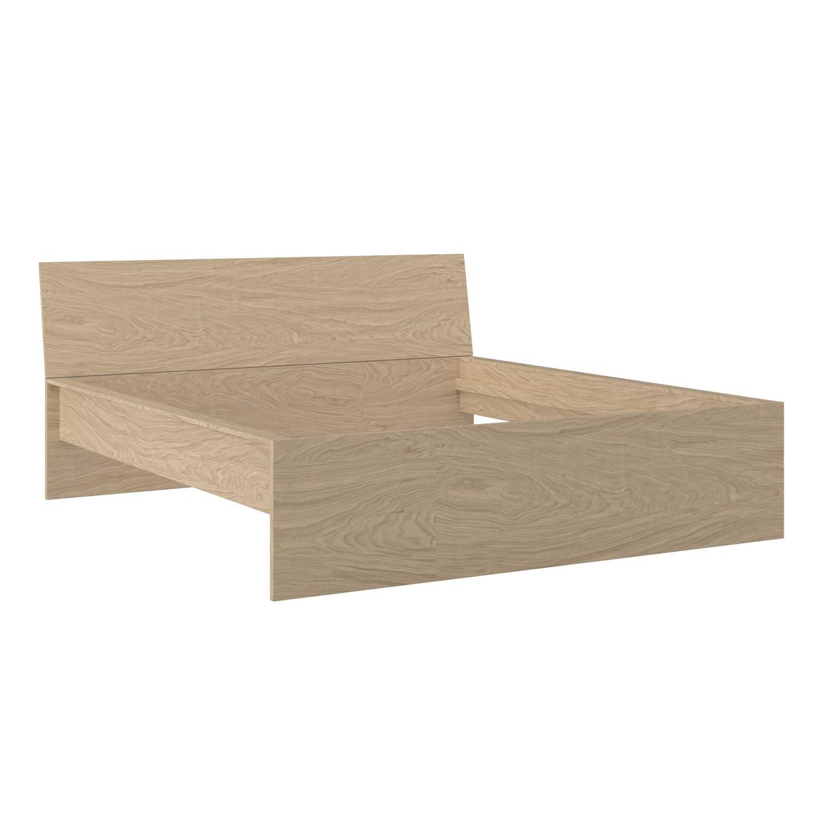 Bett Unit 180 Eichefarben ca. 180x200cm - Eichefarben, KONVENTIONELL, Holzwerkstoff (180/200cm) - Based