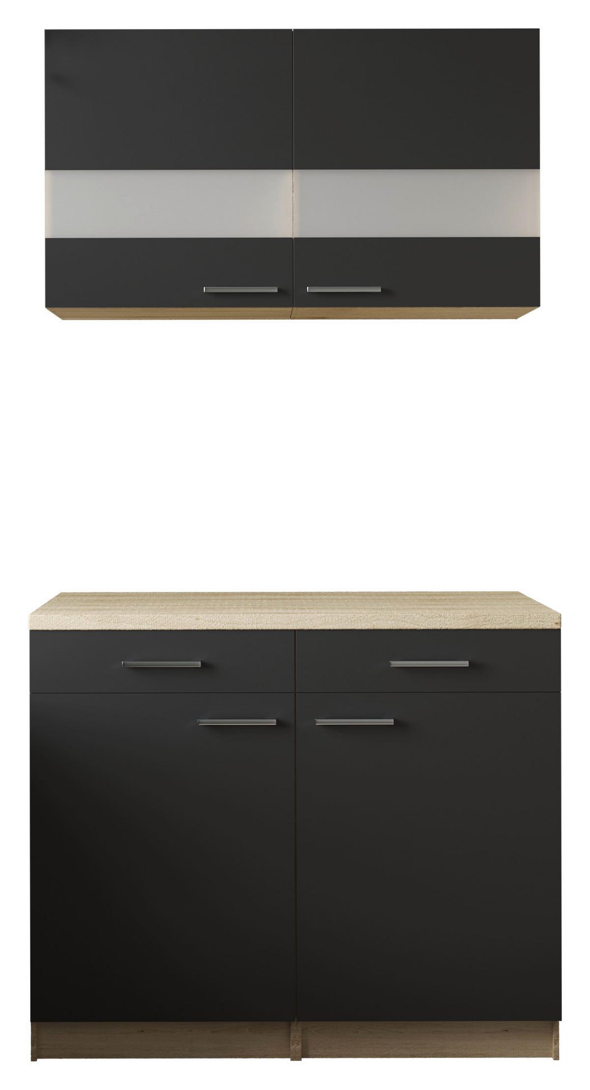 Bife Omara Merle, 100cm - srebrne barve/črna, Basics, kovina/steklo (100/200/60cm) - Respekta