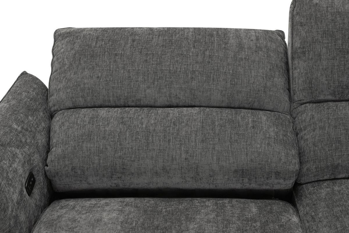 2-Sitzer-Sofa Cape Town Dunkelgrau - noir/gris foncé, Modern, métal/textile (200/98/93cm) - Mömax