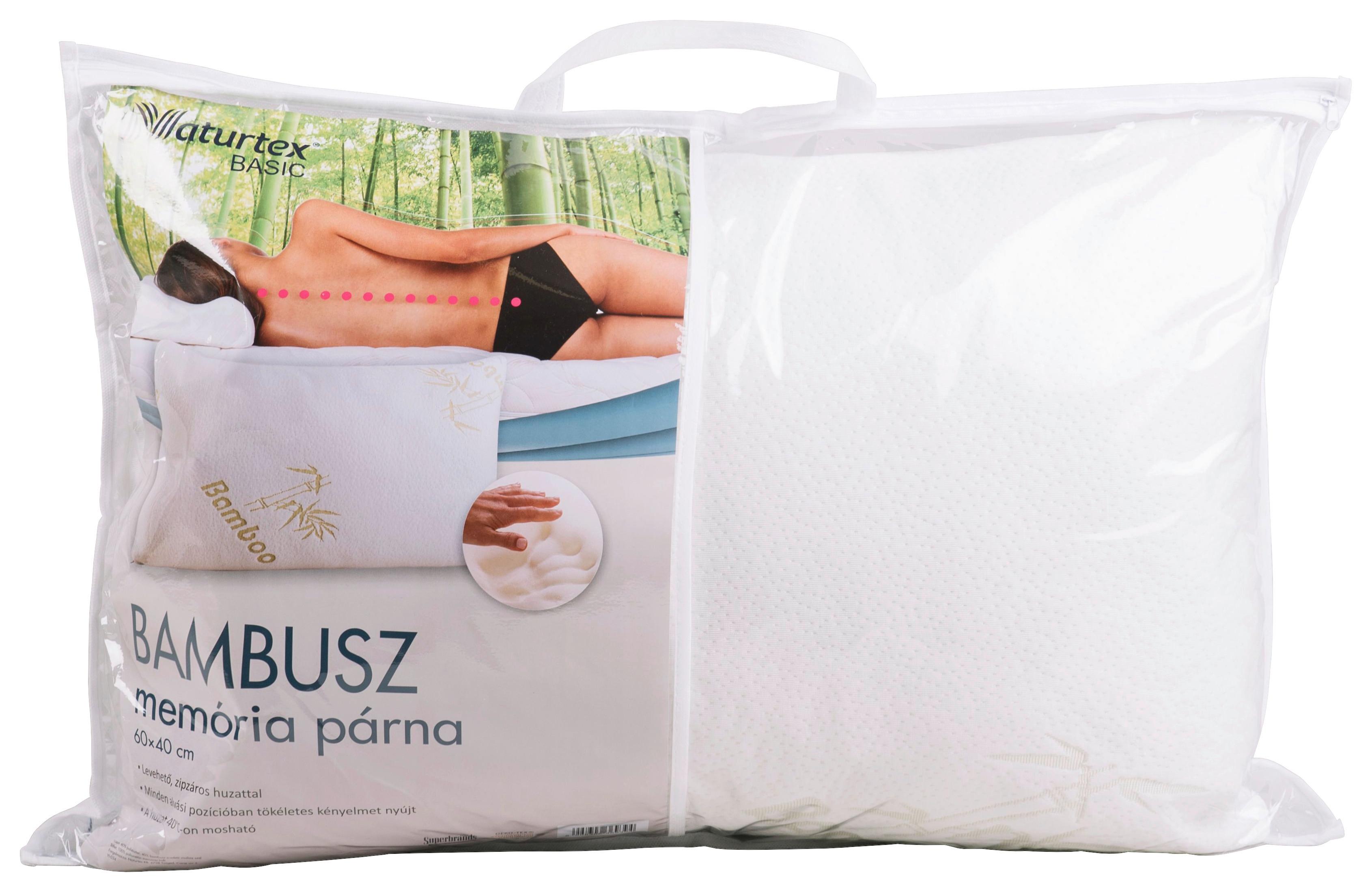 Párna Memory Bambusz Basic - fehér, textil (60/40/14cm) - Naturtex