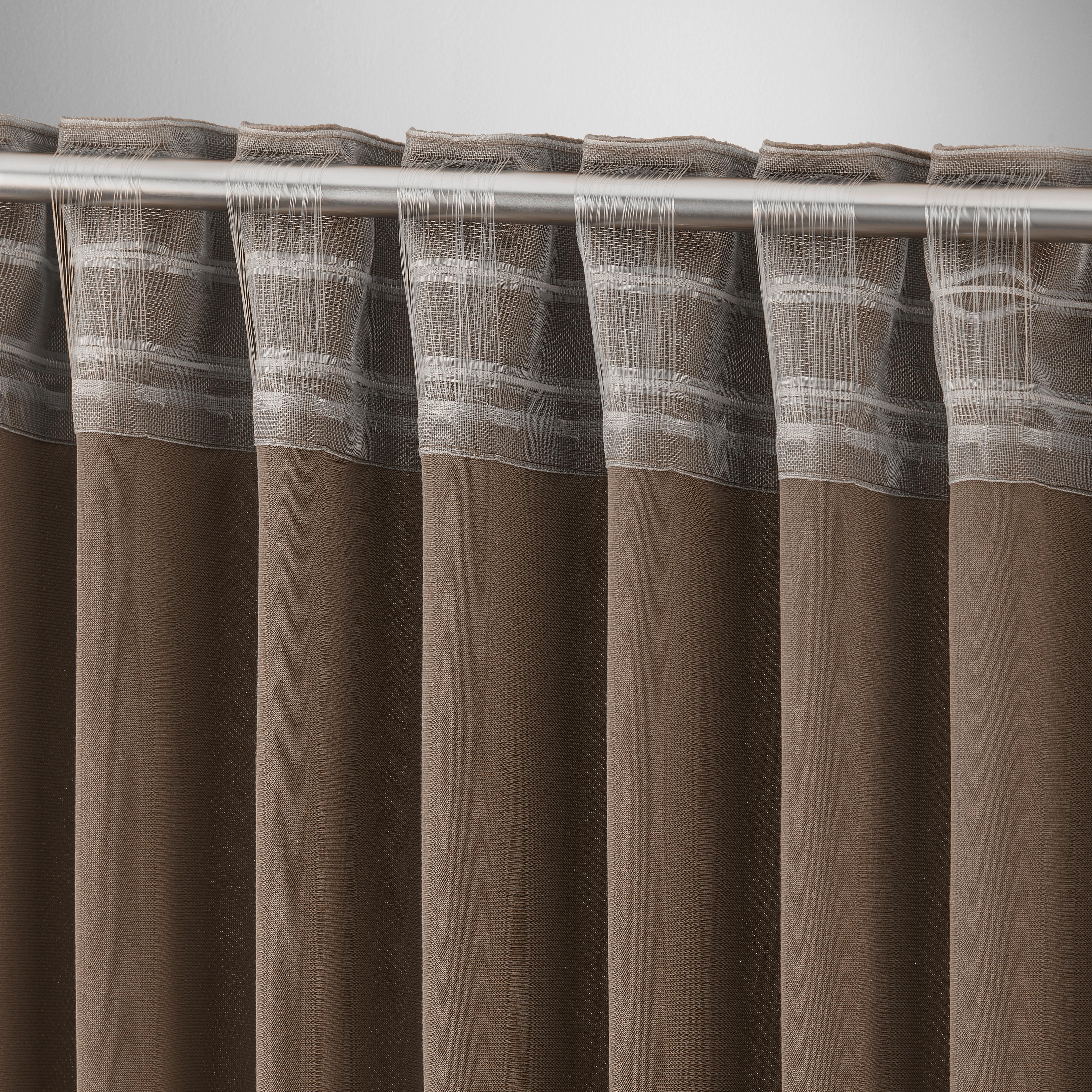 GARDINLÄNGD BIANCA - brun, Klassisk, textil (140/245cm) - Modern Living