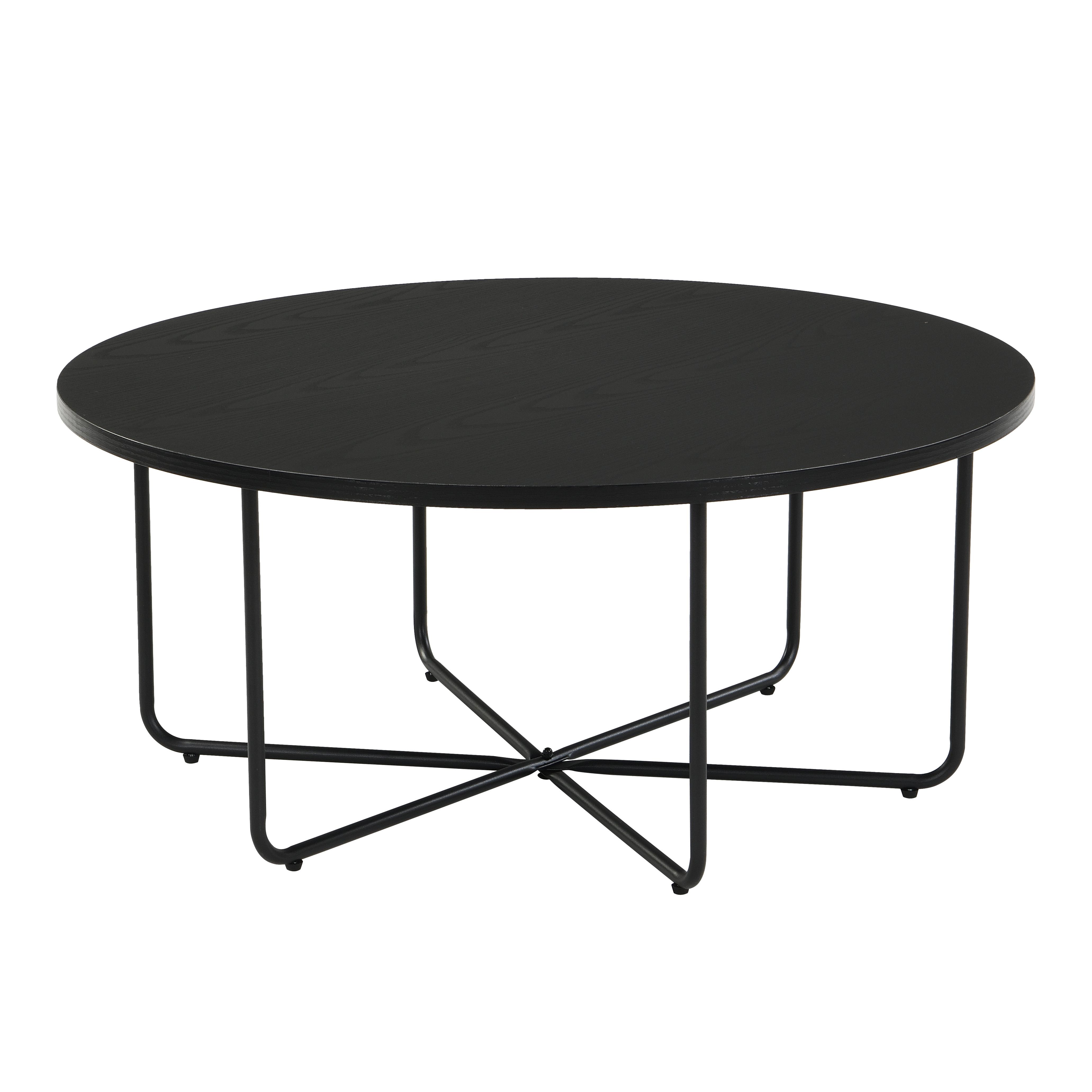 Couchtisch Wl7.649 - Schwarz, Design, Holzwerkstoff/Metall (80/80/35cm) - Livetastic