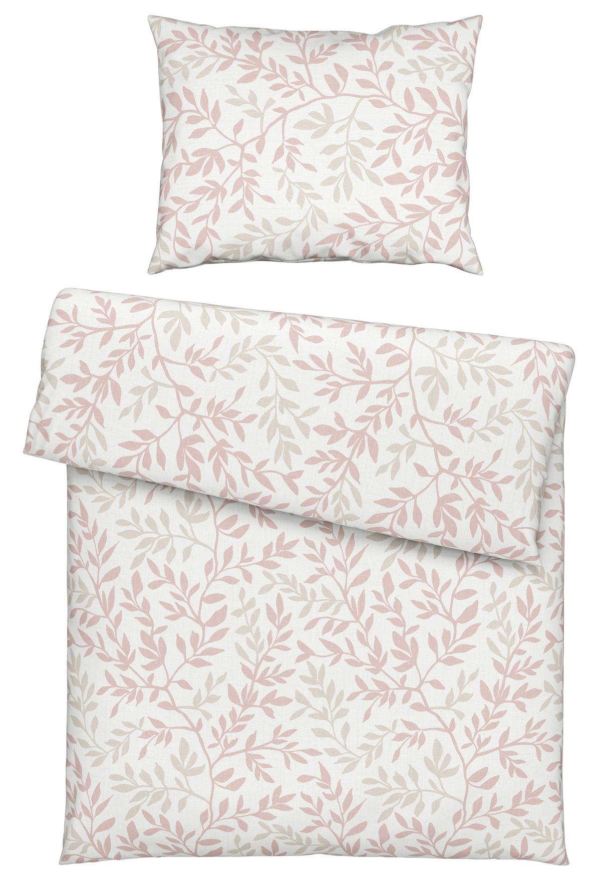 Ágyneműhuzat-garnitúra Siglinde - rózsaszín/szürke, Konventionell, textil (140/200cm) - Modern Living